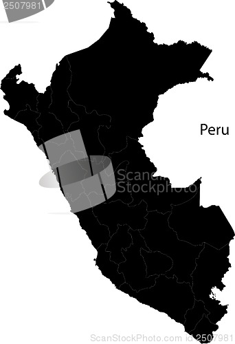 Image of Black Peru map