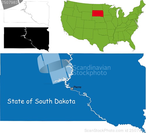 Image of South dakota map