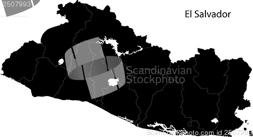 Image of Black El Salvador map