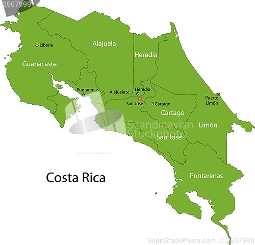 Image of Costa Rica map