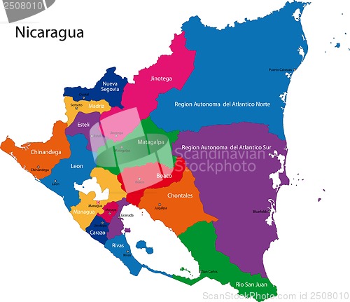 Image of Nicaragua map