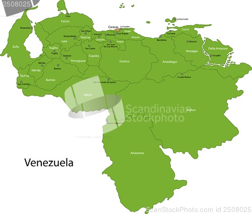 Image of Green Venezuela map