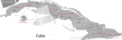 Image of Map of Cuba