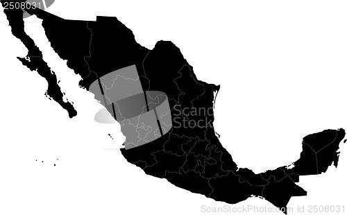 Image of Black Mexico map