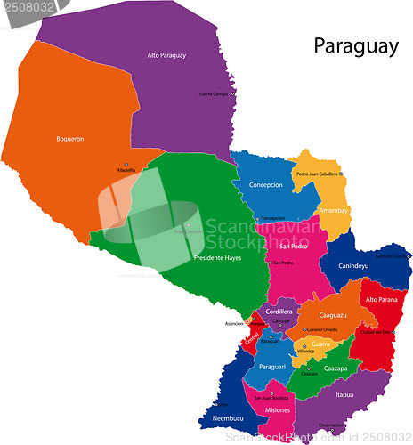 Image of Paraguay map