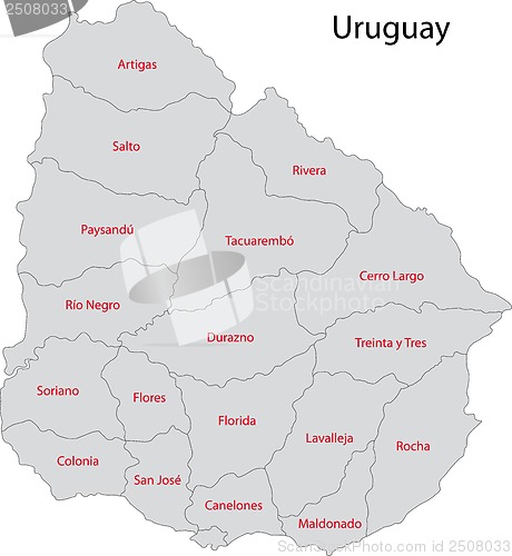 Image of Uruguay map