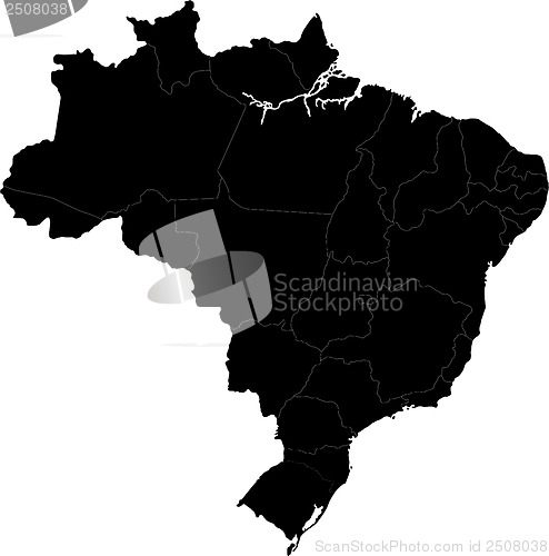 Image of Black Brasilia map
