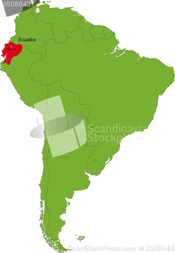 Image of Ecuador map
