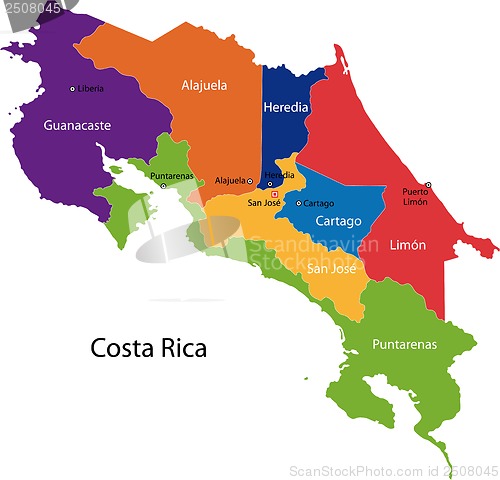 Image of Costa Rica map