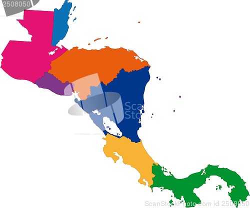 Image of Central America map