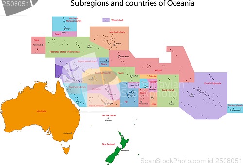 Image of Oceania map