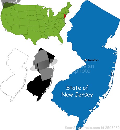Image of New jersey map