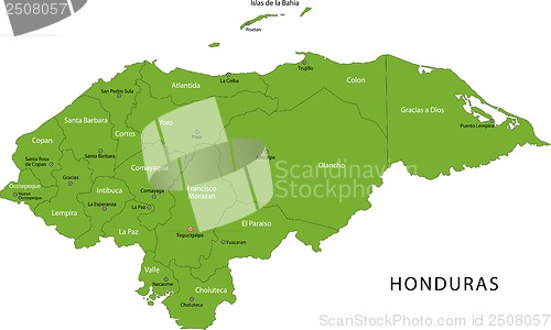 Image of Green Honduras map