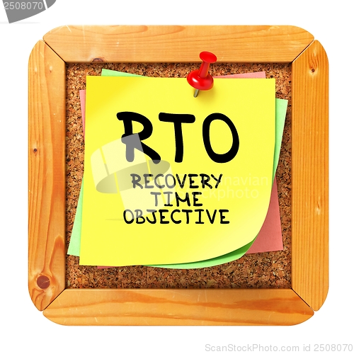 Image of RTO . Yellow Sticker on Bulletin.