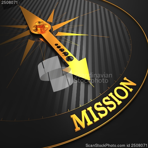 Image of Mission. Business Concept.