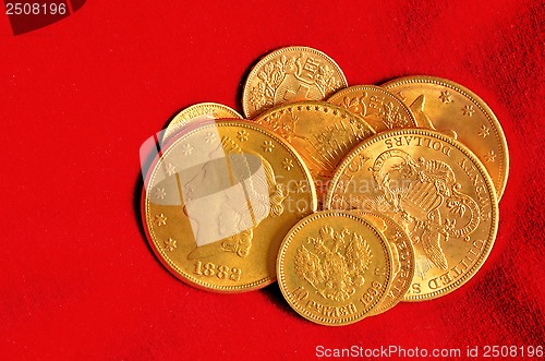 Image of Golden coins collection