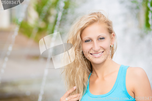 Image of Portrait of smiling woman