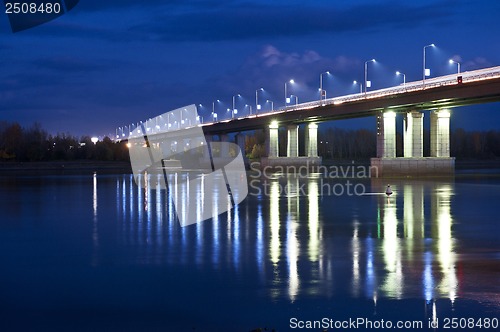 Image of night bridge