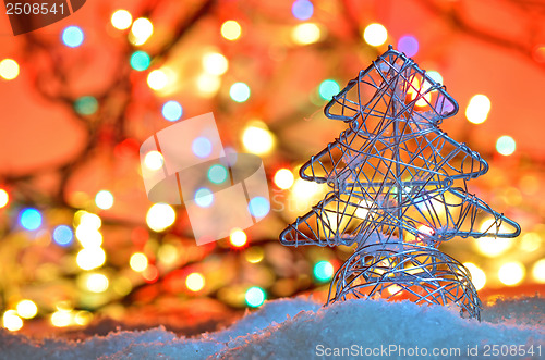 Image of silver wired christmas tree