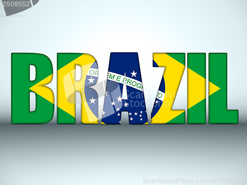 Image of Brazil 2014 Letters with Brazilian Flag