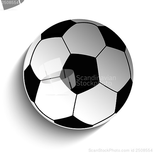 Image of Soccer Football Ball Icon with Shadow