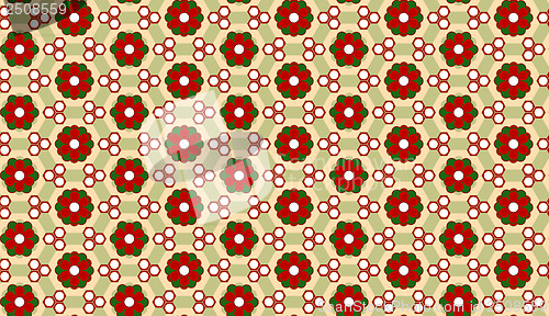 Image of Christmas Flower Background Seamless Pattern