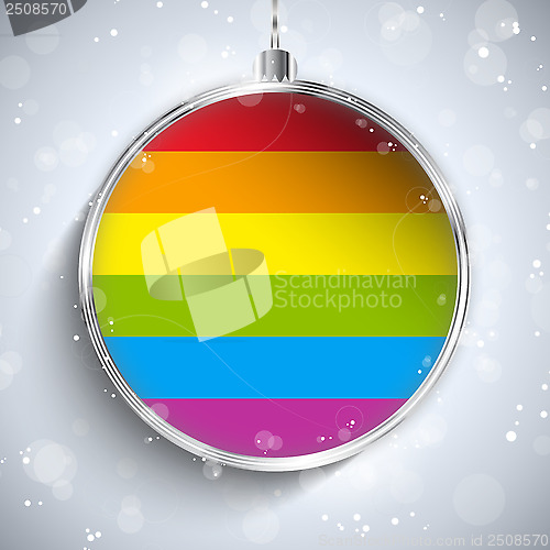 Image of Gay Flag Merry Christmas Ball