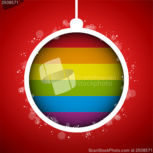 Image of Gay Flag Merry Christmas Ball