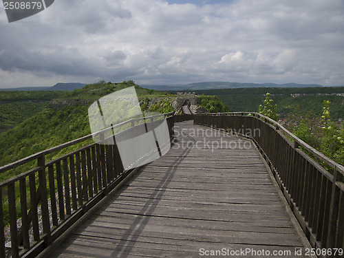 Image of Travel locations in Bulgaria, view to the town Provadia from fortress Ovech