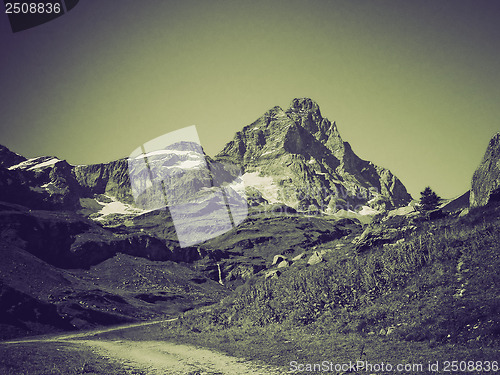 Image of Vintage sepia Alps mountains