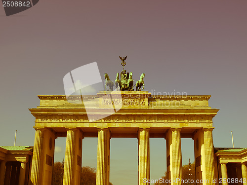 Image of Retro looking Brandenburger Tor, Berlin