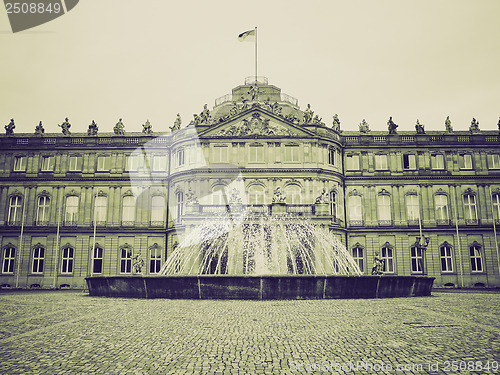 Image of Vintage sepia Neues Schloss (New Castle), Stuttgart