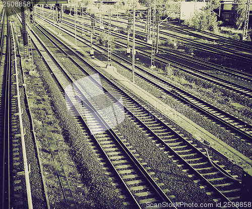 Image of Vintage sepia Railway