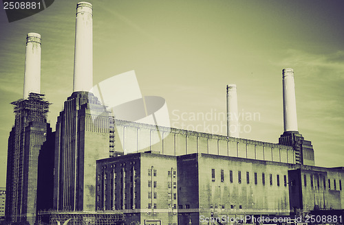 Image of Vintage sepia Battersea Powerstation London