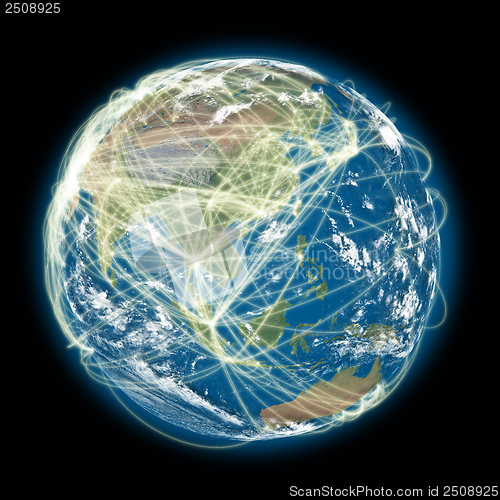 Image of Connected world Asia view