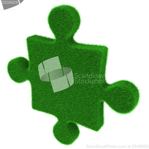 Image of Green grass puzzle piece