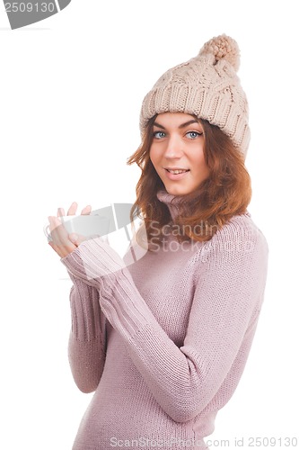 Image of Woman with cup of coffee