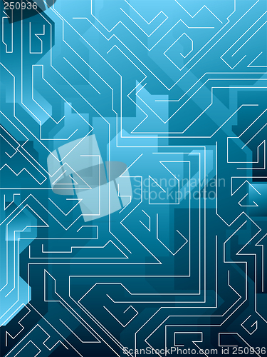 Image of electric blue maze