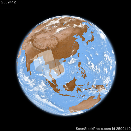 Image of Southeast Asia on Earth