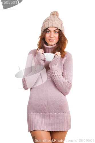 Image of Woman with cup of coffee