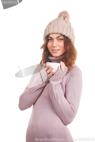 Image of Woman with cup of coffee