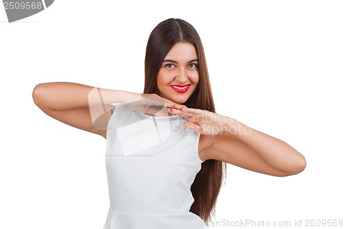 Image of Beautiful young woman smile