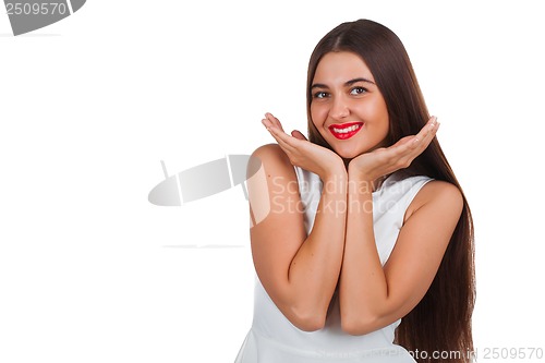 Image of Beautiful young woman smile