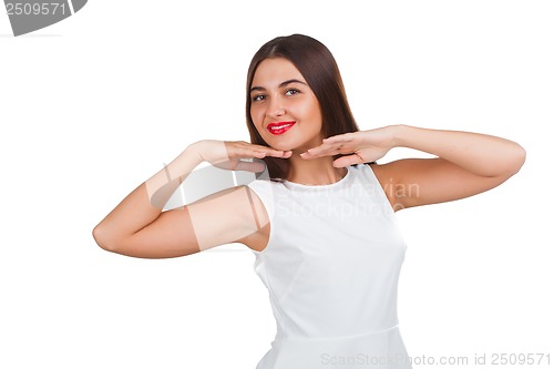 Image of Beautiful young woman smile