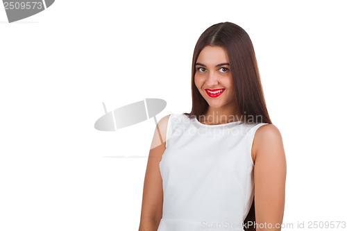 Image of Beautiful young woman smile