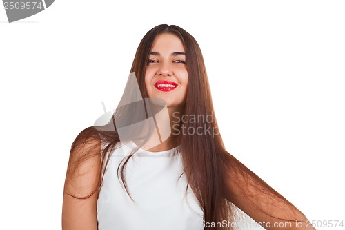 Image of Beautiful young woman smile