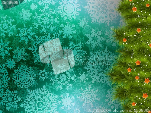 Image of Christmas background with tree. EPS 10