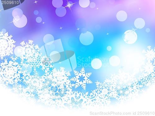 Image of Blue background with snowflakes. EPS 10