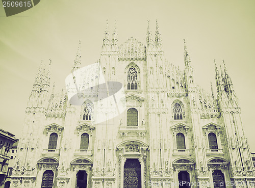 Image of Vintage sepia Duomo, Milan