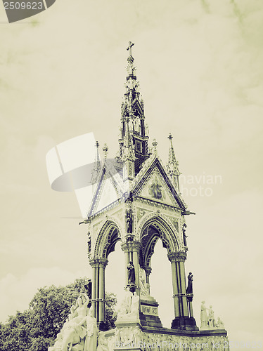 Image of Vintage sepia Albert Memorial, London